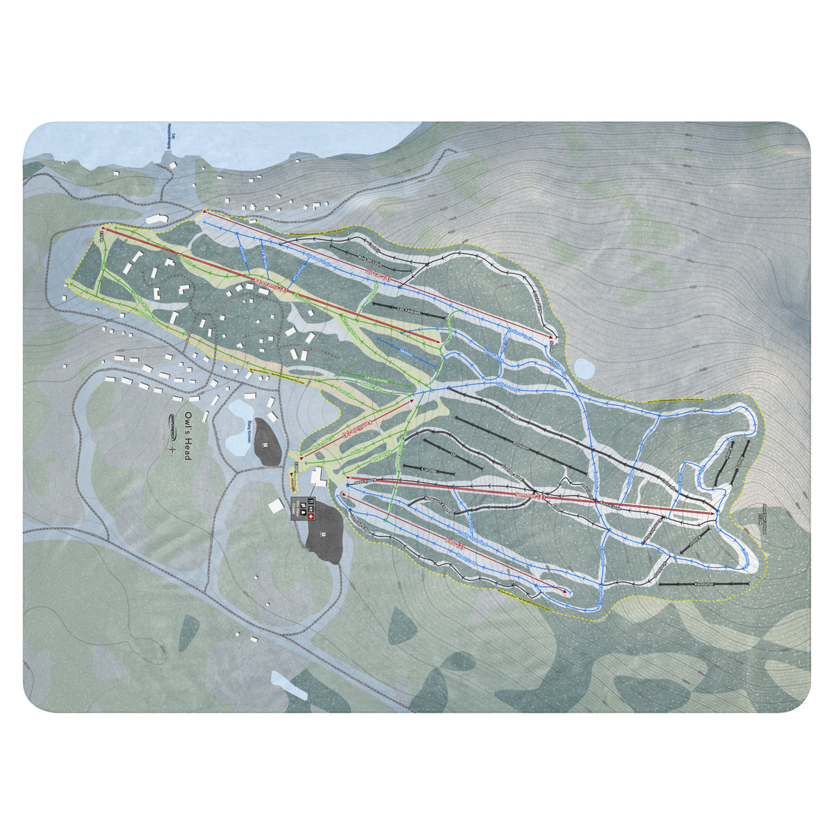 Owls Head, Quebec Ski Resort Map Blanket