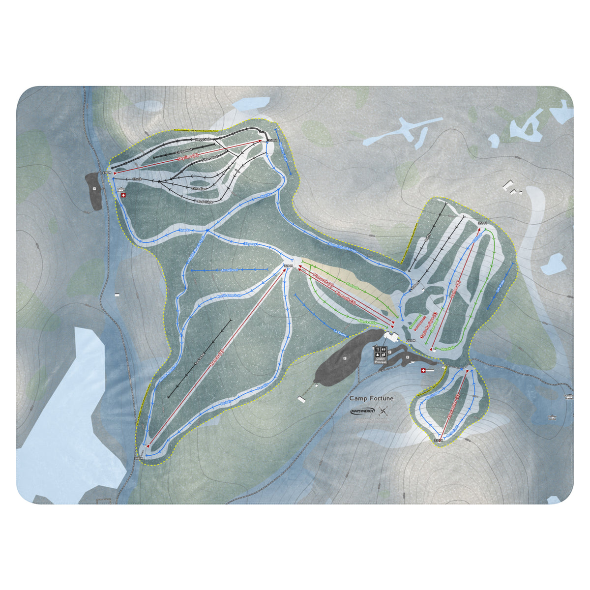 Camp Fortune, Quebec Ski Resort Map Blanket