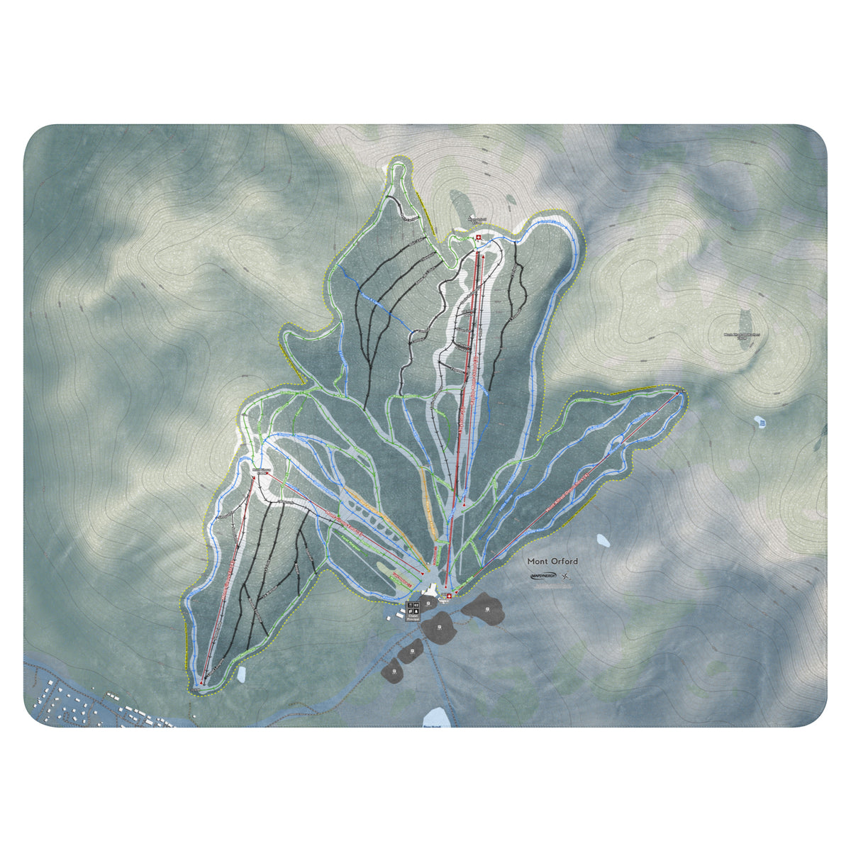 Mont Orford, Quebec Ski Resort Map Blanket