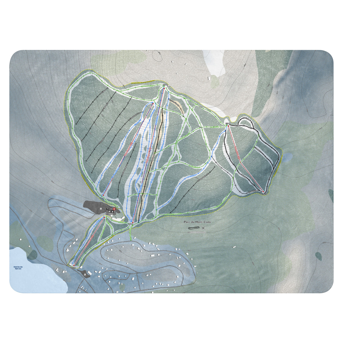 Parc Du Mont-Comi, Quebec Ski Resort Map Blanket
