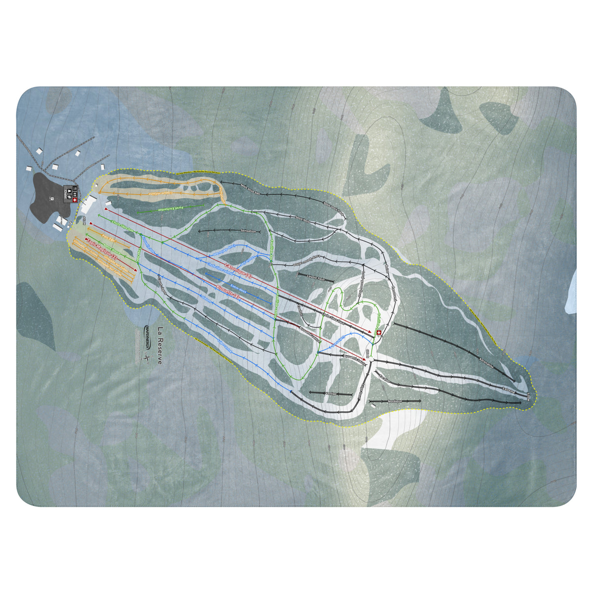 La Reserve, Quebec Ski Resort Map Blanket