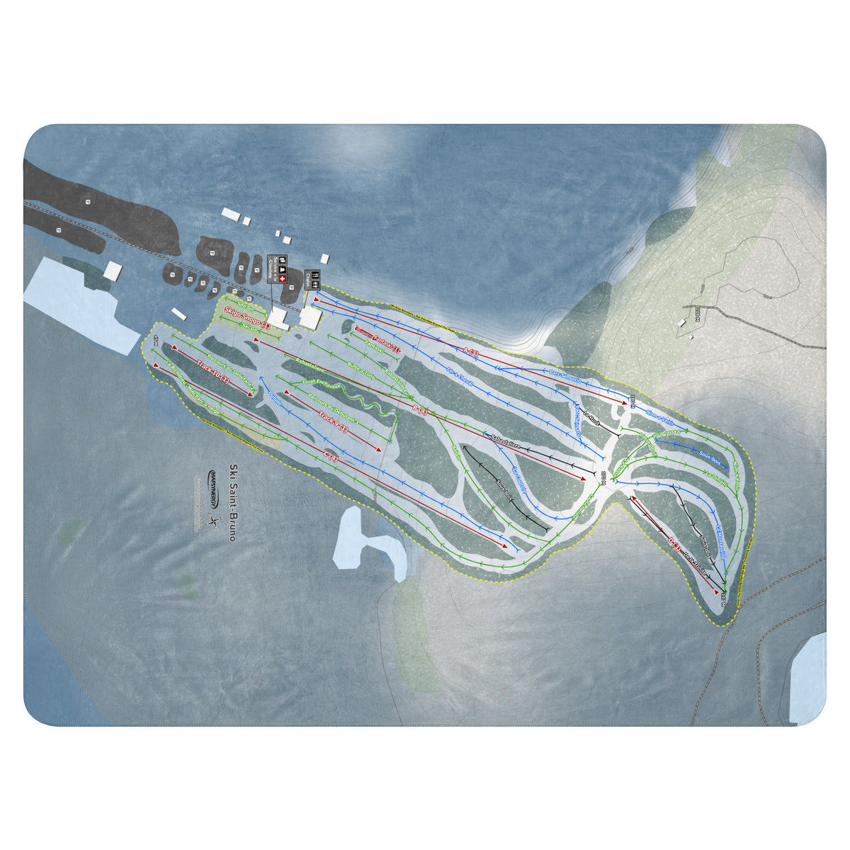 Ski Saint-Bruno, Quebec Ski Resort Map Blanket