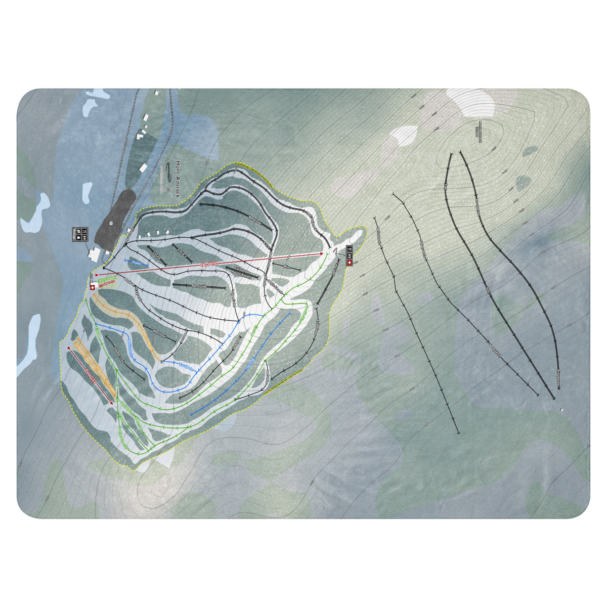 Mont Adstock, Quebec Ski Resort Map Blanket