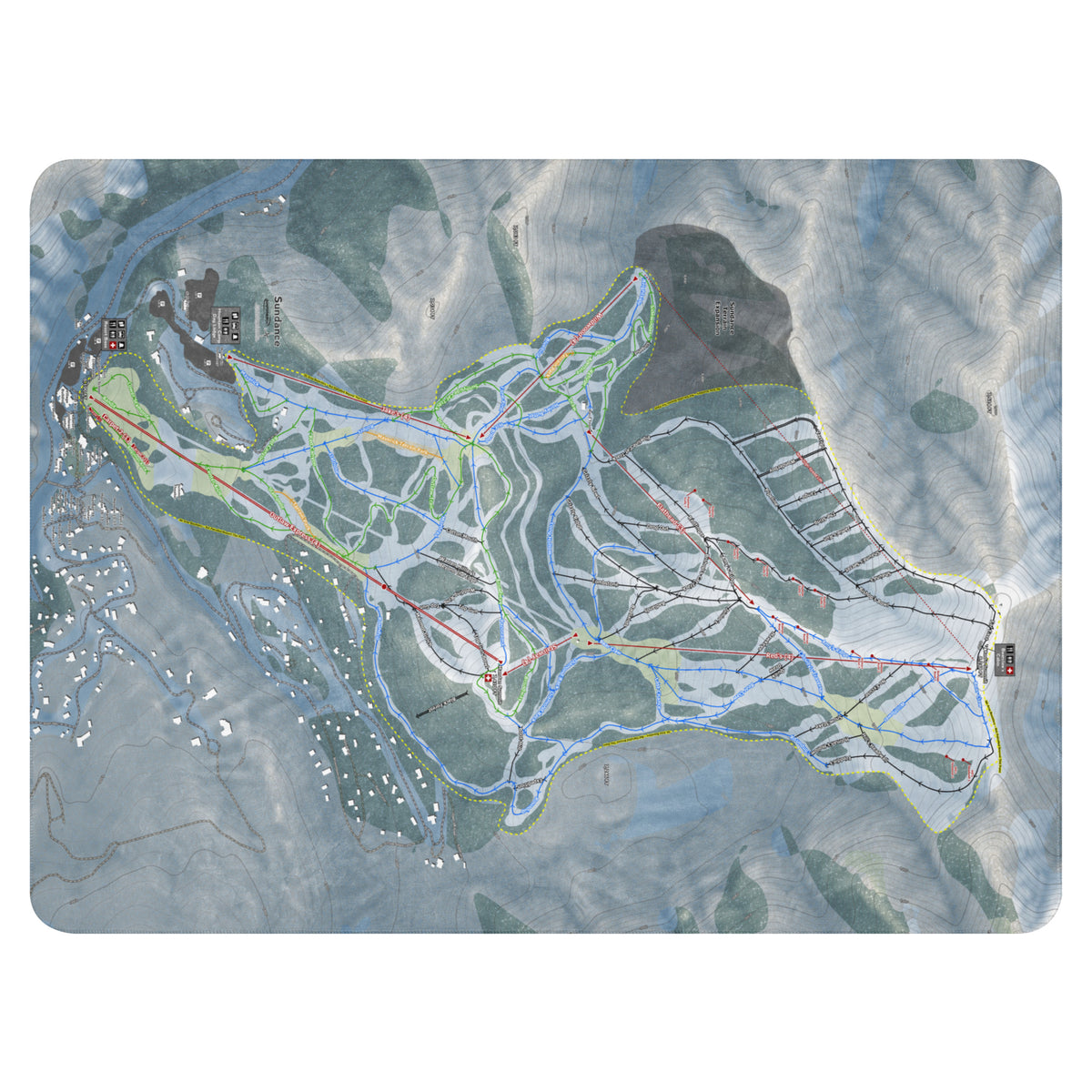 Sundance, Utah Ski Resort Map Blanket