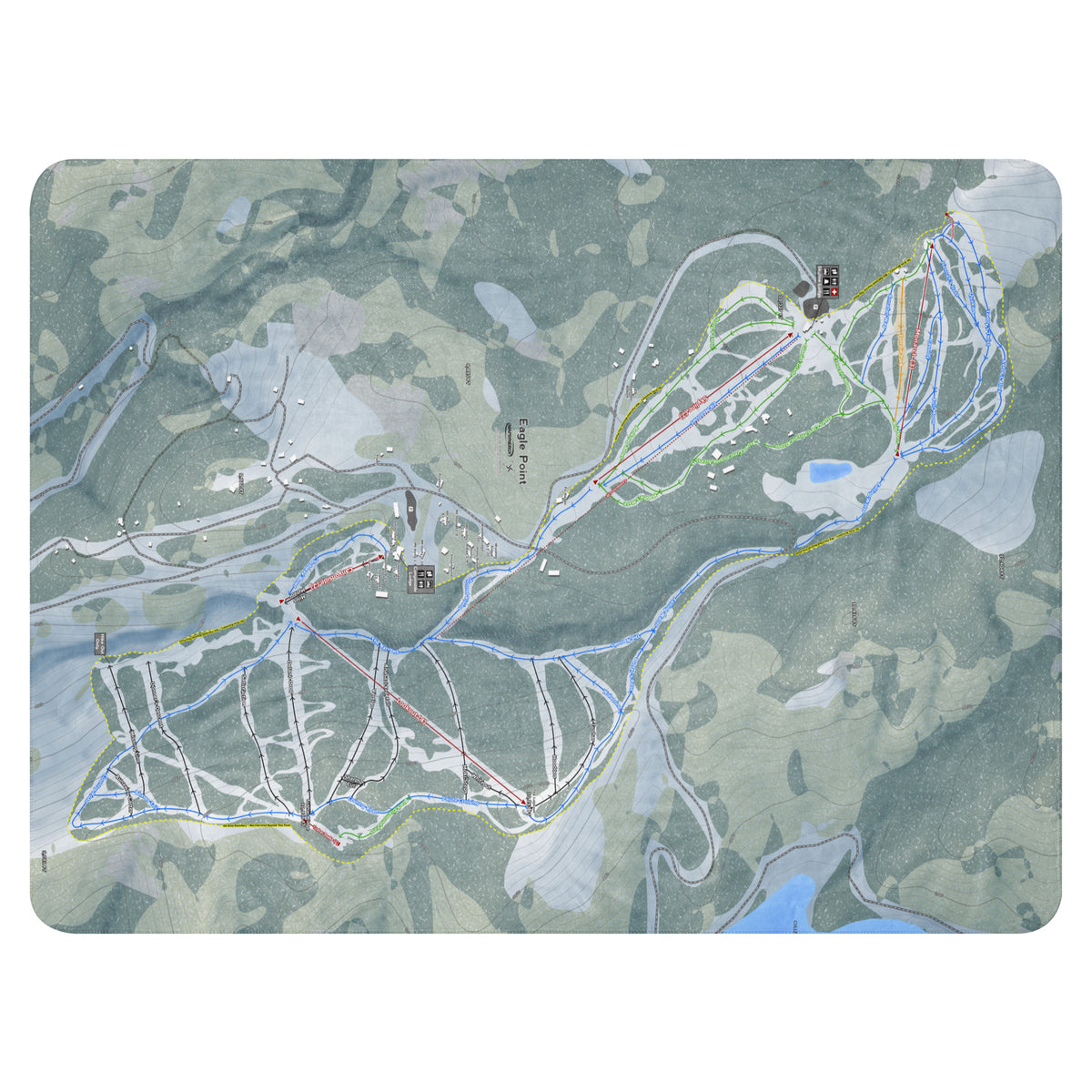 Eagle Point, Utah Ski Resort Map Blanket