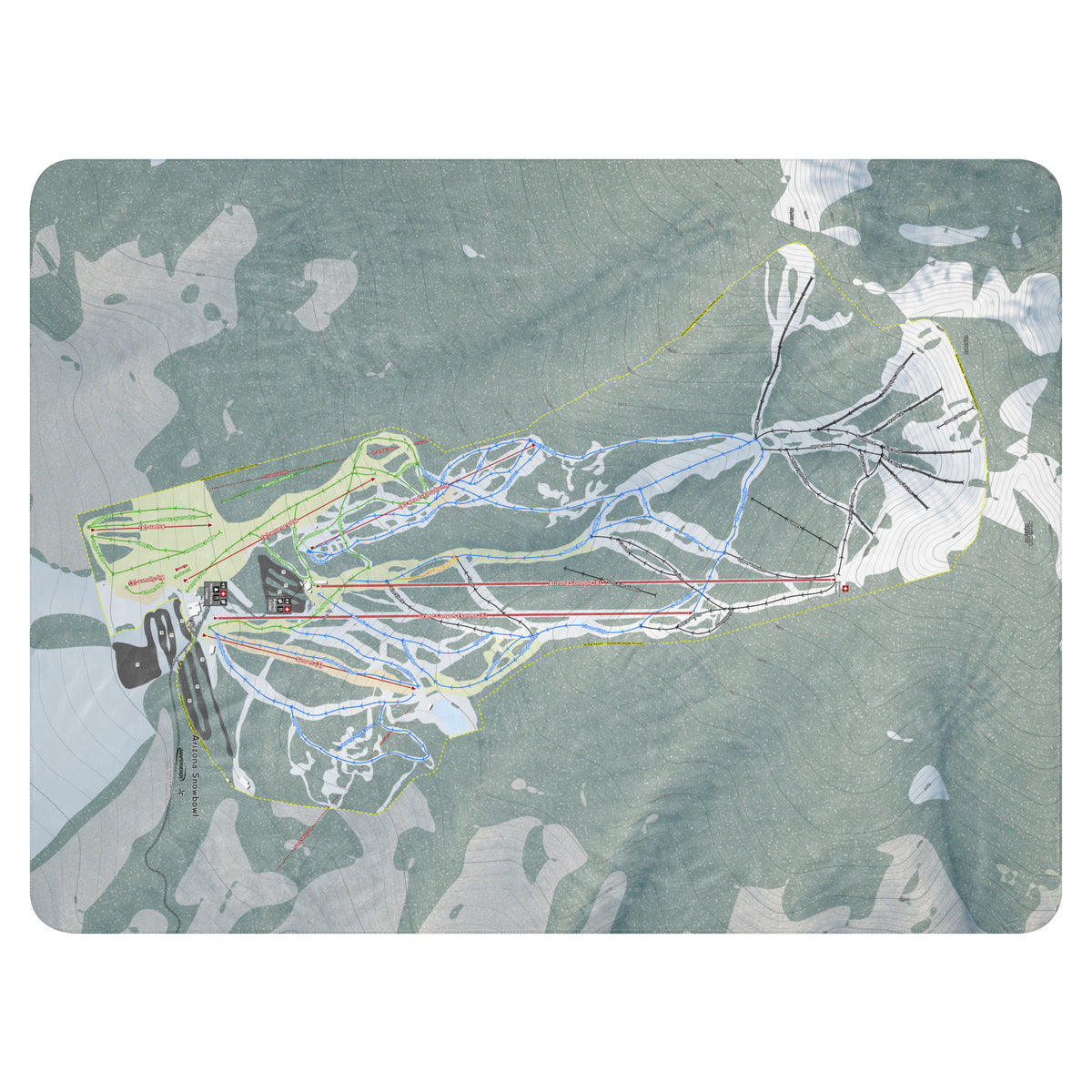 Arizona SnowBowl, Arizona Ski Resort Map Blanket