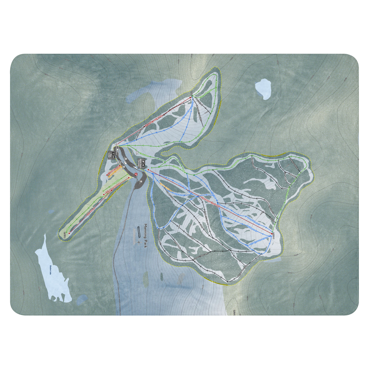 Manning Park, British Columbia Ski Resort Map Blanket