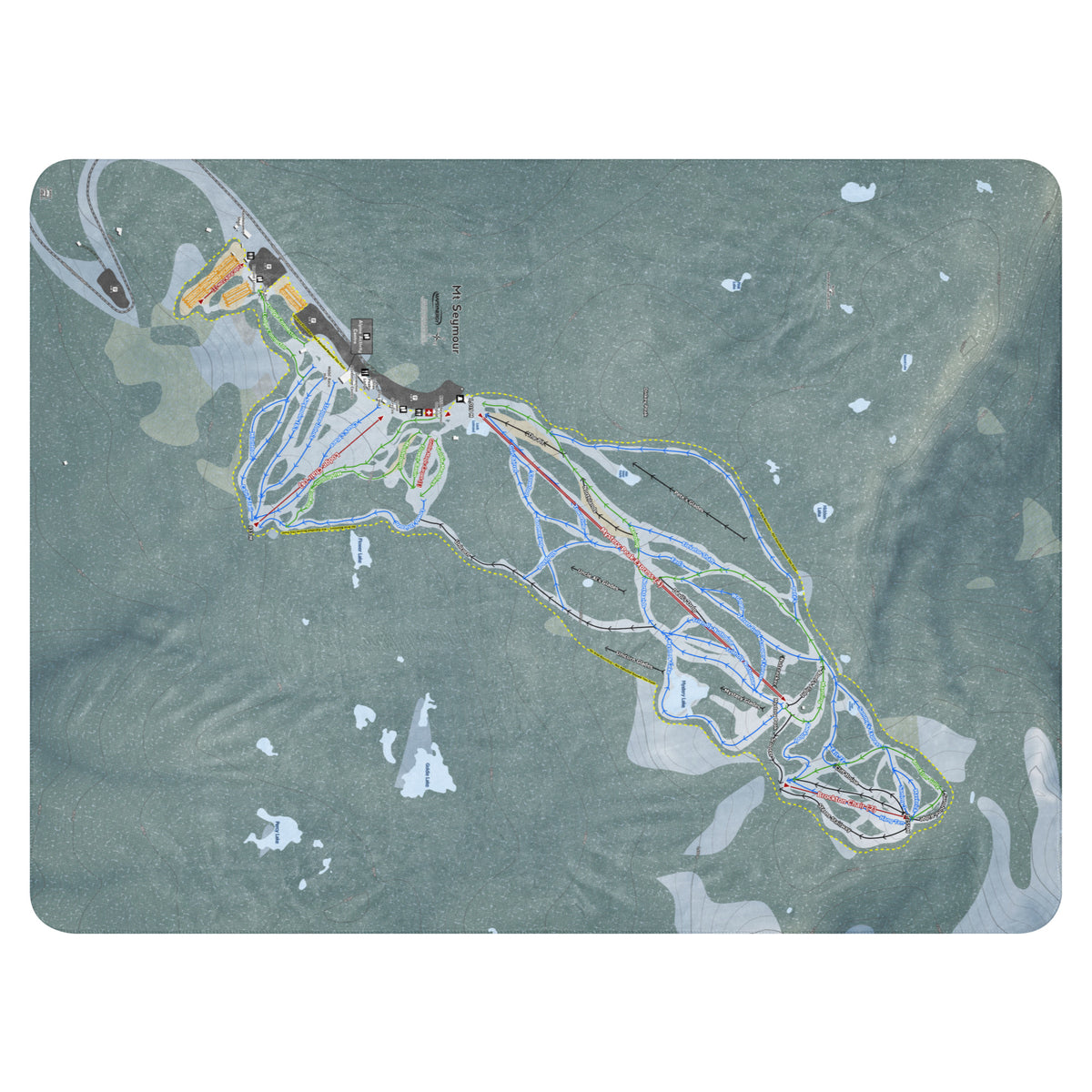 Mt Seymour, British Columbia Ski Resort Map Blanket