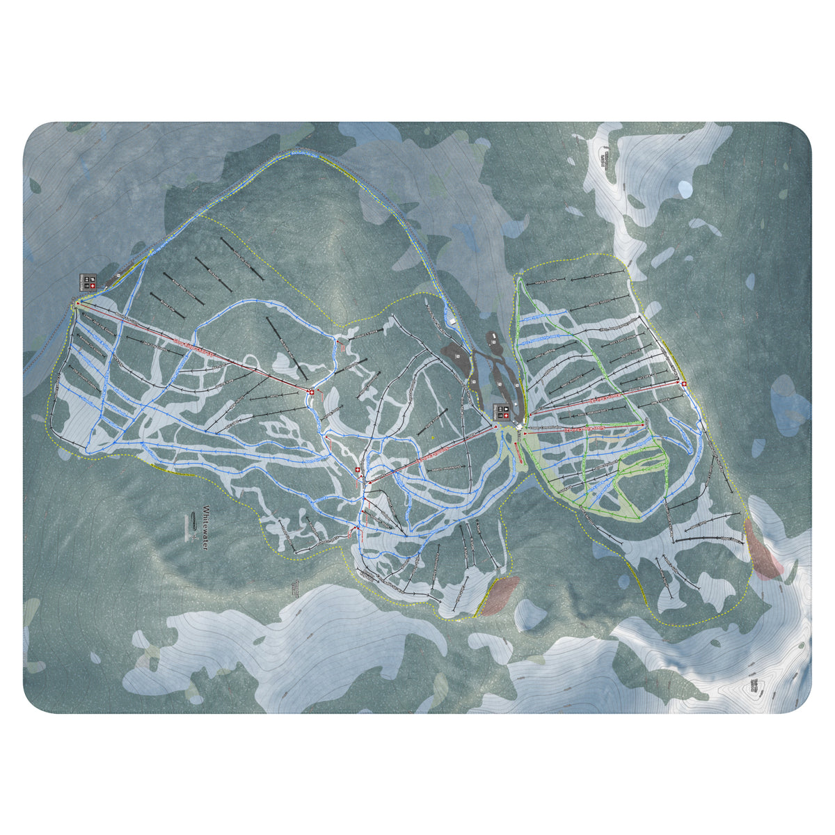 Whitewater, British Columbia Ski Resort Map Blanket