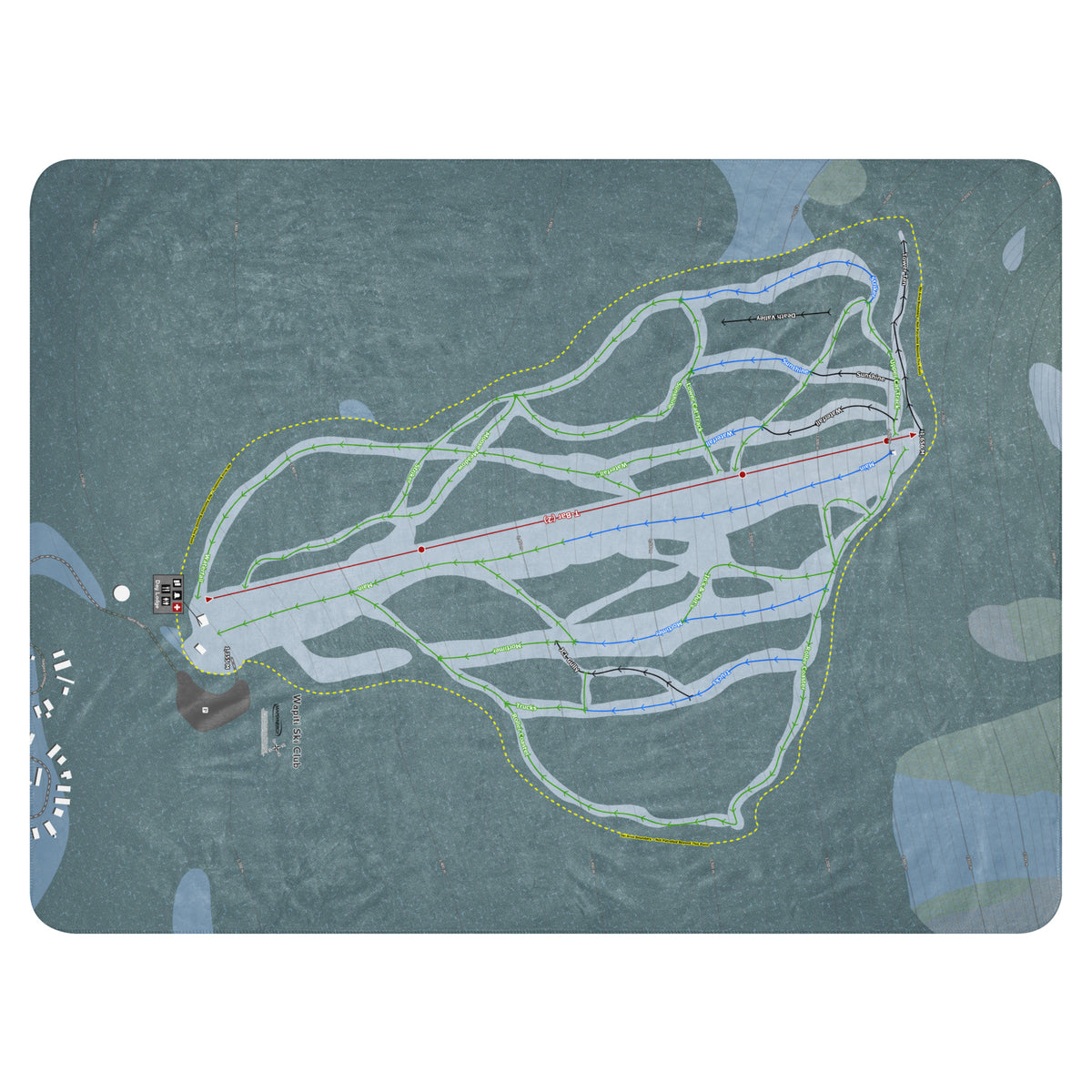 Wapiti Ski Club, British Columbia Ski Resort Map Blanket