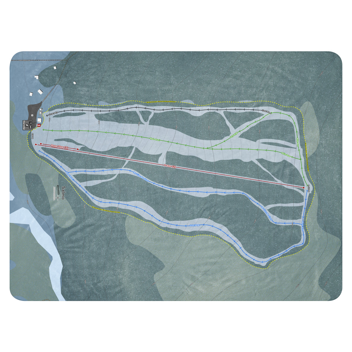Salmo, British Columbia Ski Resort Map Blanket