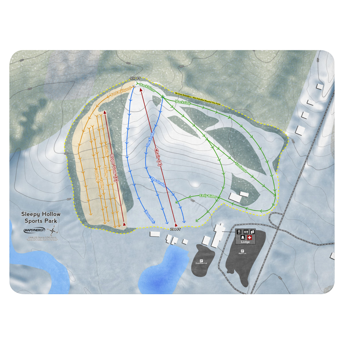 Sleepy Hollow Sports Park, lowa Ski Resort Map Blanket