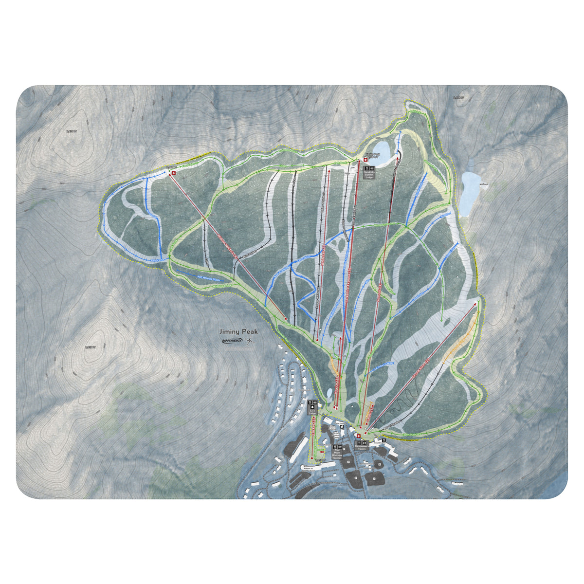 Jiminy Peak, Massachusetts Ski Resort Map Blanket