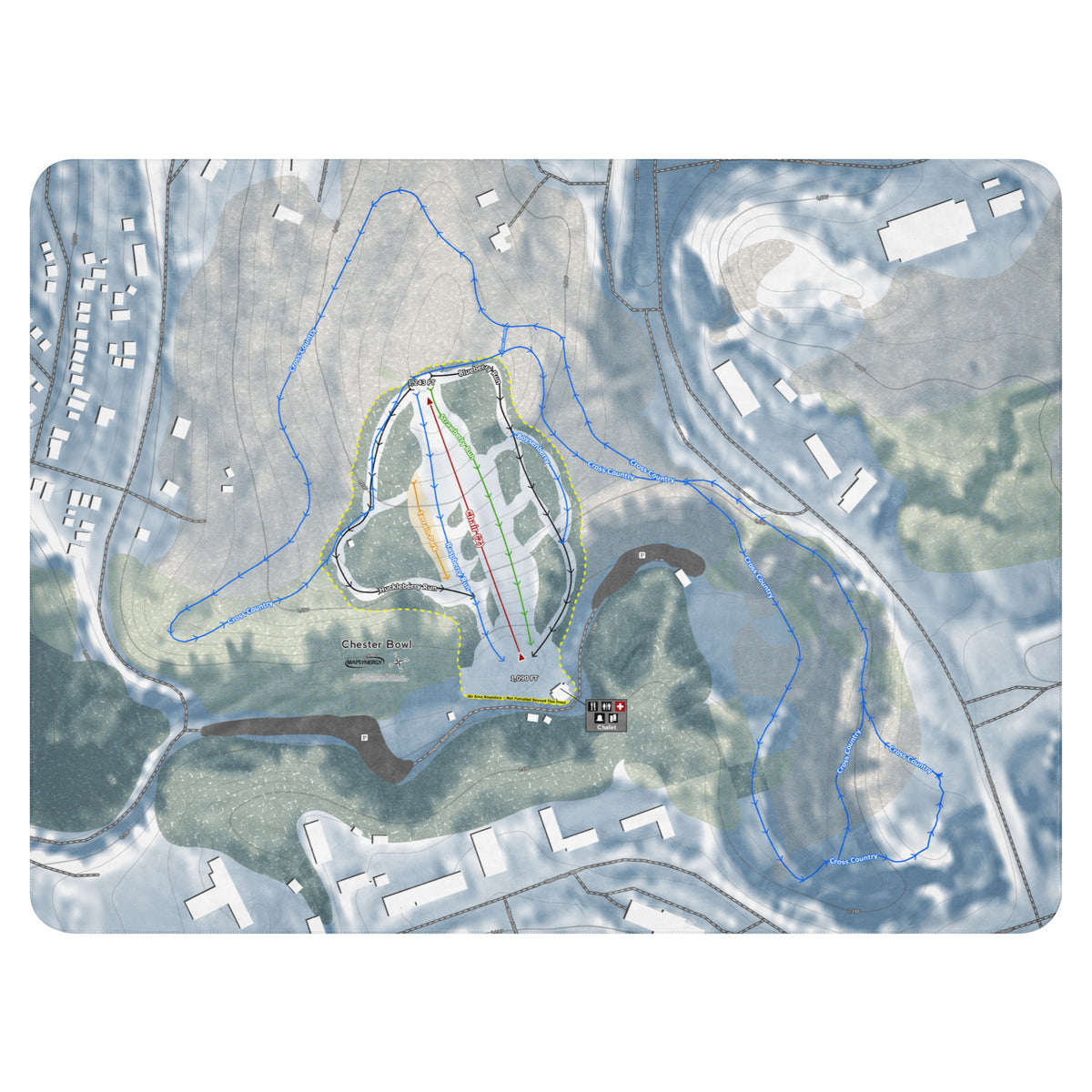 Chester Bowl, Minnesota Ski Resort Map Blanket