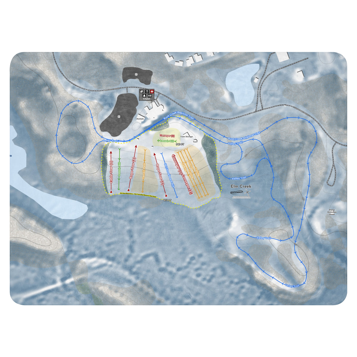 Elm Creek, Minnesota Ski Resort Map Blanket