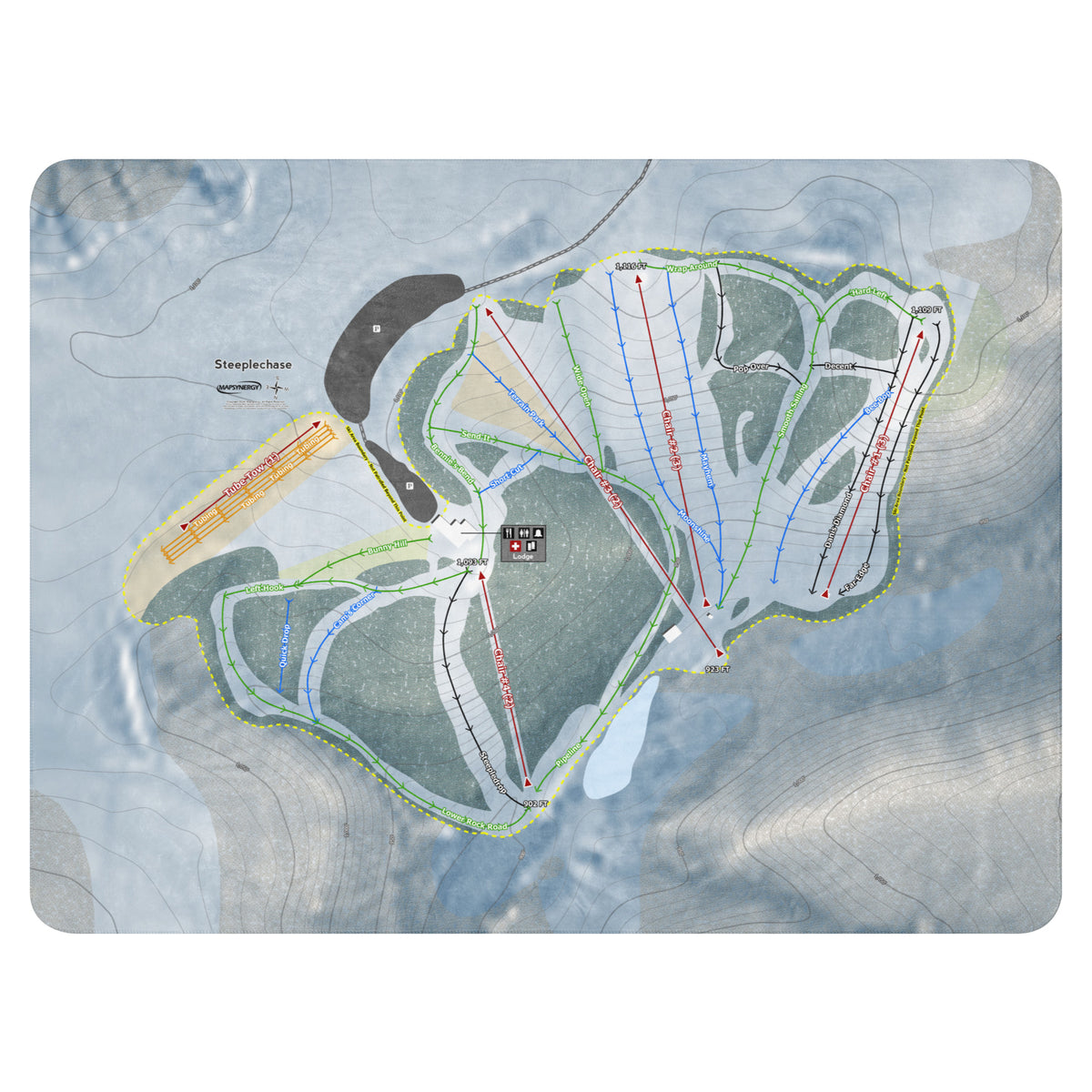 Steeplechase, Minnesota Ski Resort Map Blanket