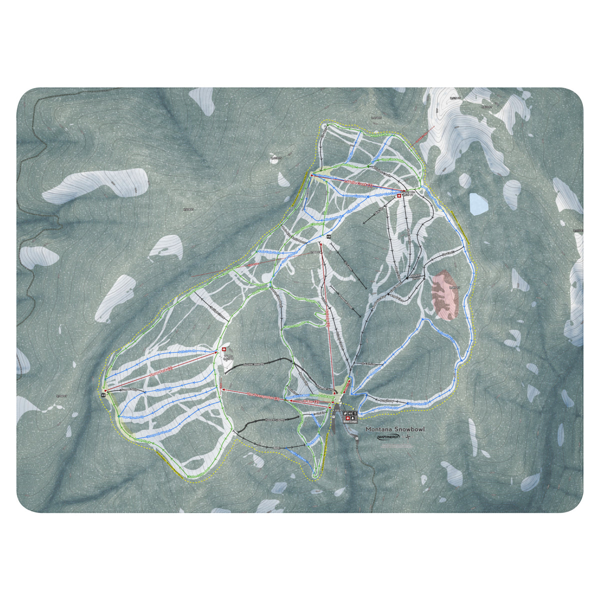 Montana Snowbowl, Montana Ski Resort Map Blanket