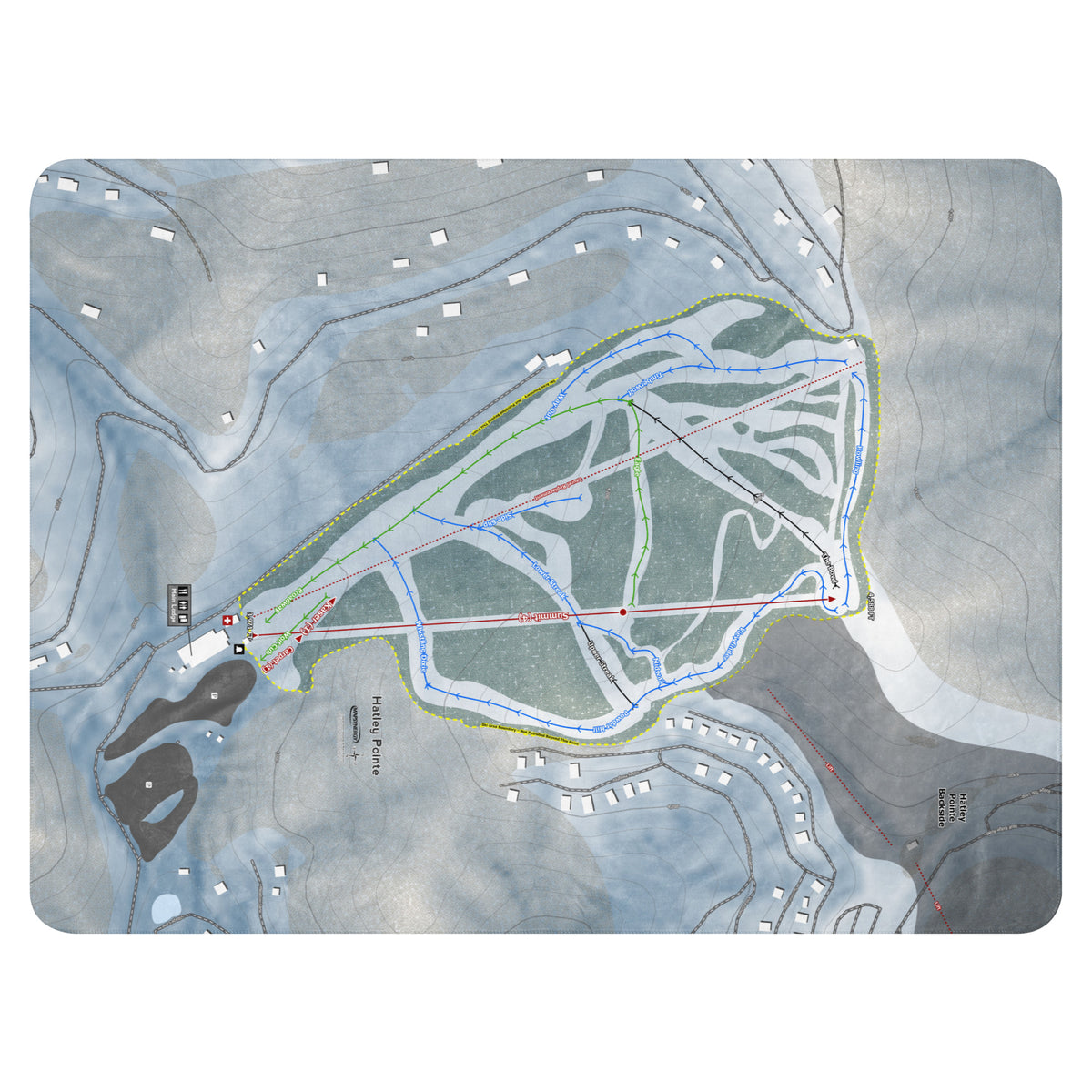 Hatley Pointe, North Carolina Ski Resort Map Blanket