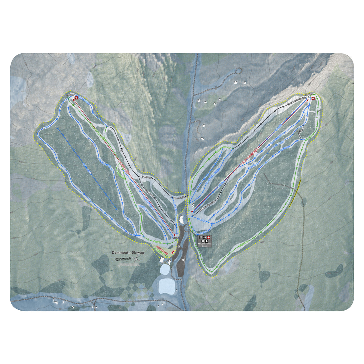 Dartmouth Skiway, New Hampshire Ski Resort Map Blanket