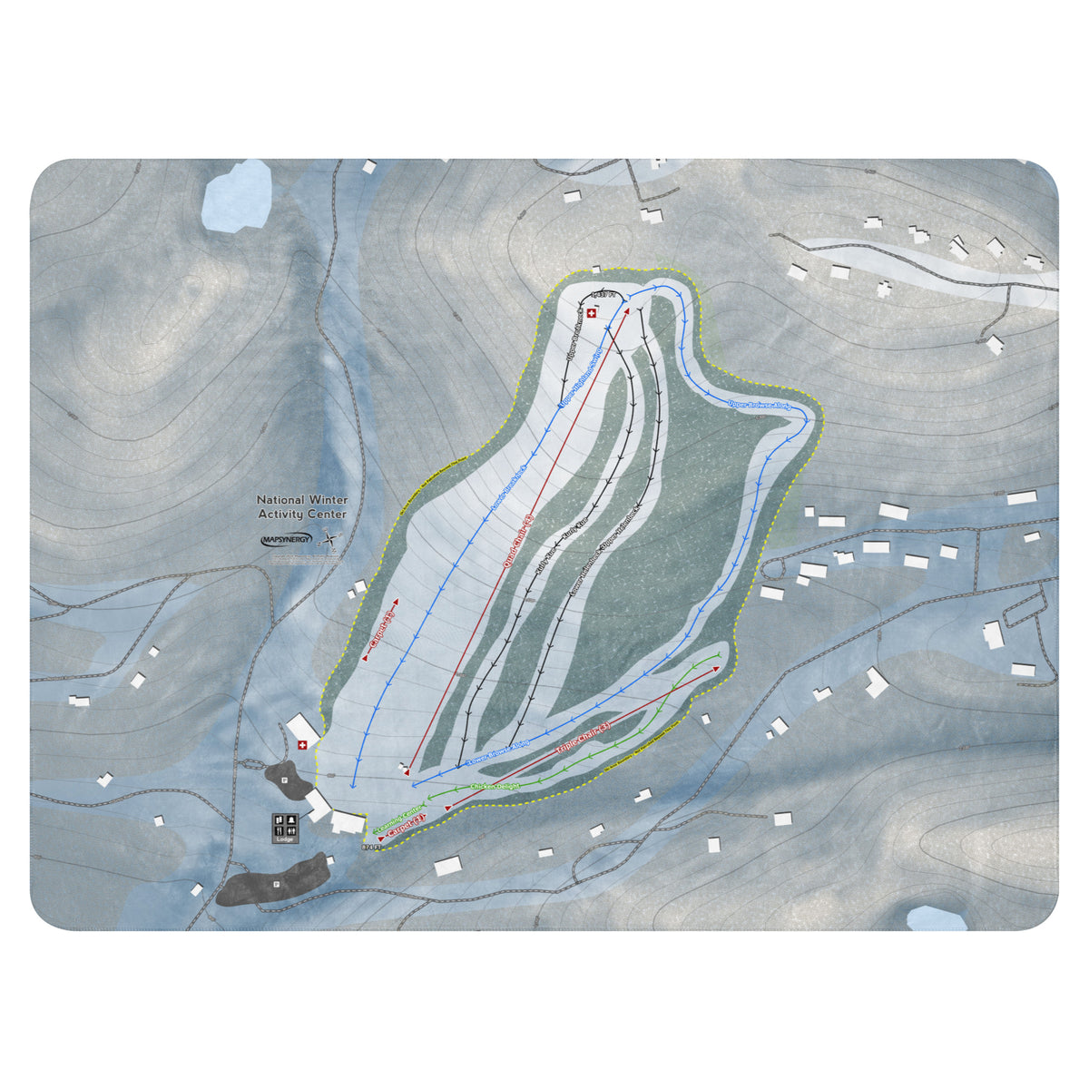 National Winter Activity Center, New Jersey Ski Resort Map Blanket