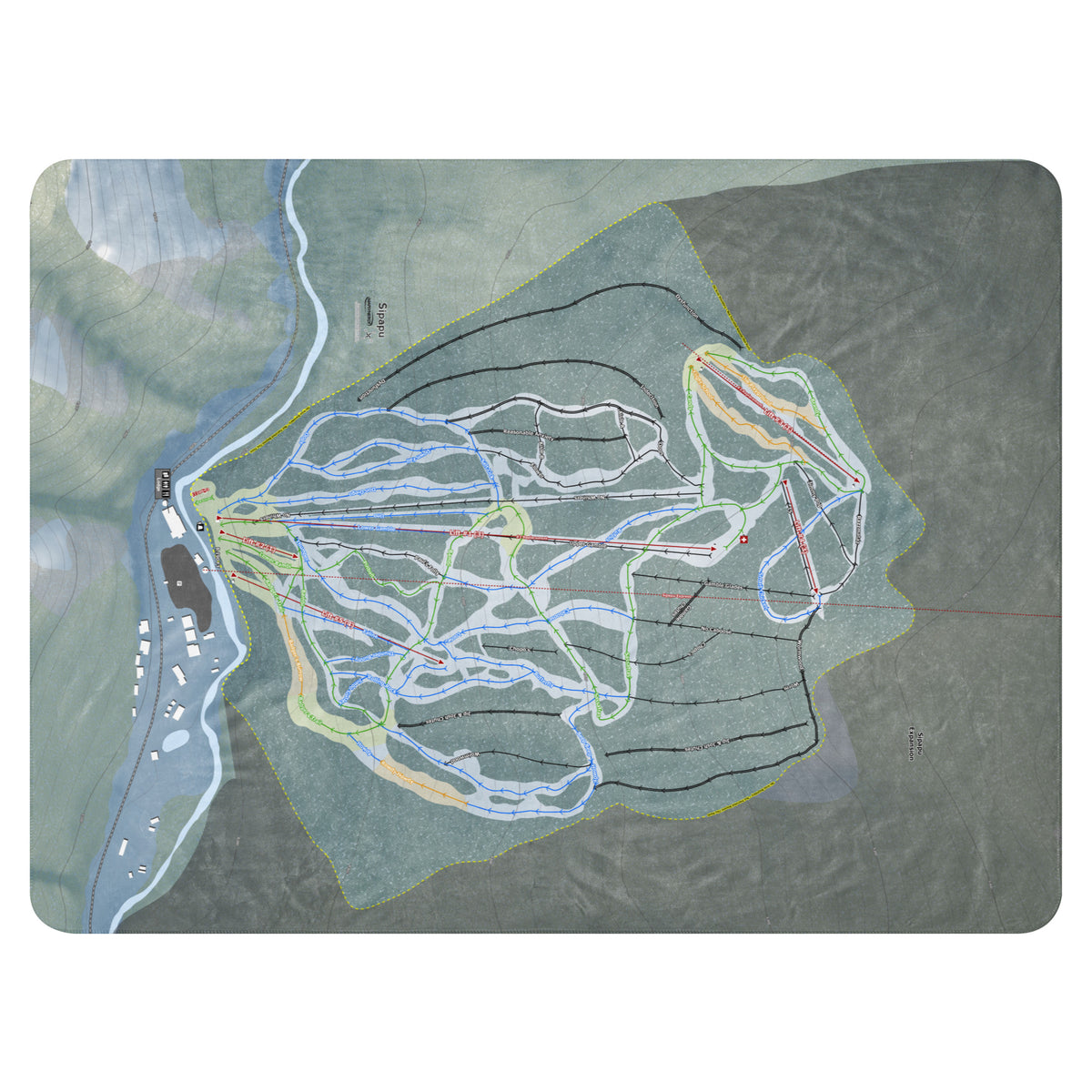 Sipapu, New Mexico Ski Resort Map Blanket