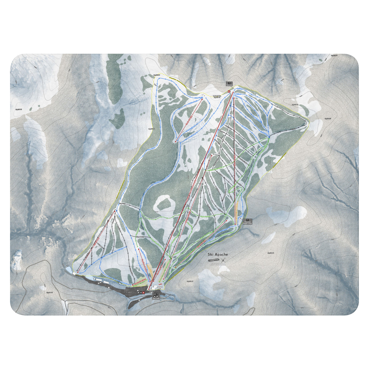 Ski Apache, New Mexico Ski Resort Map Blanket