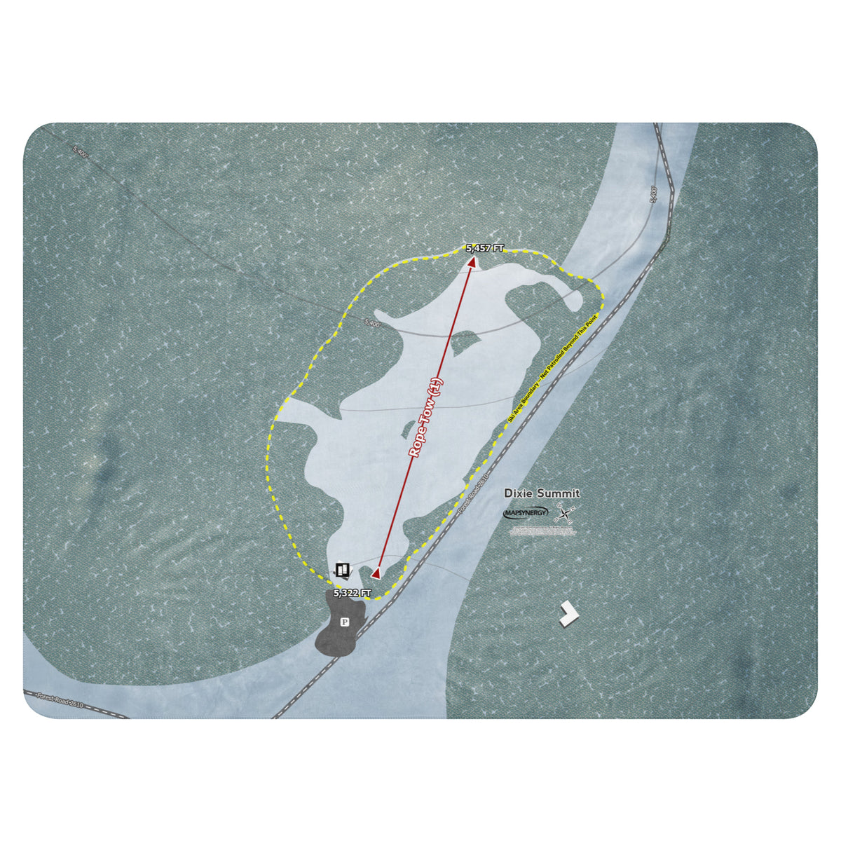 Dixie Summit, Oregon Ski Resort Map Blanket
