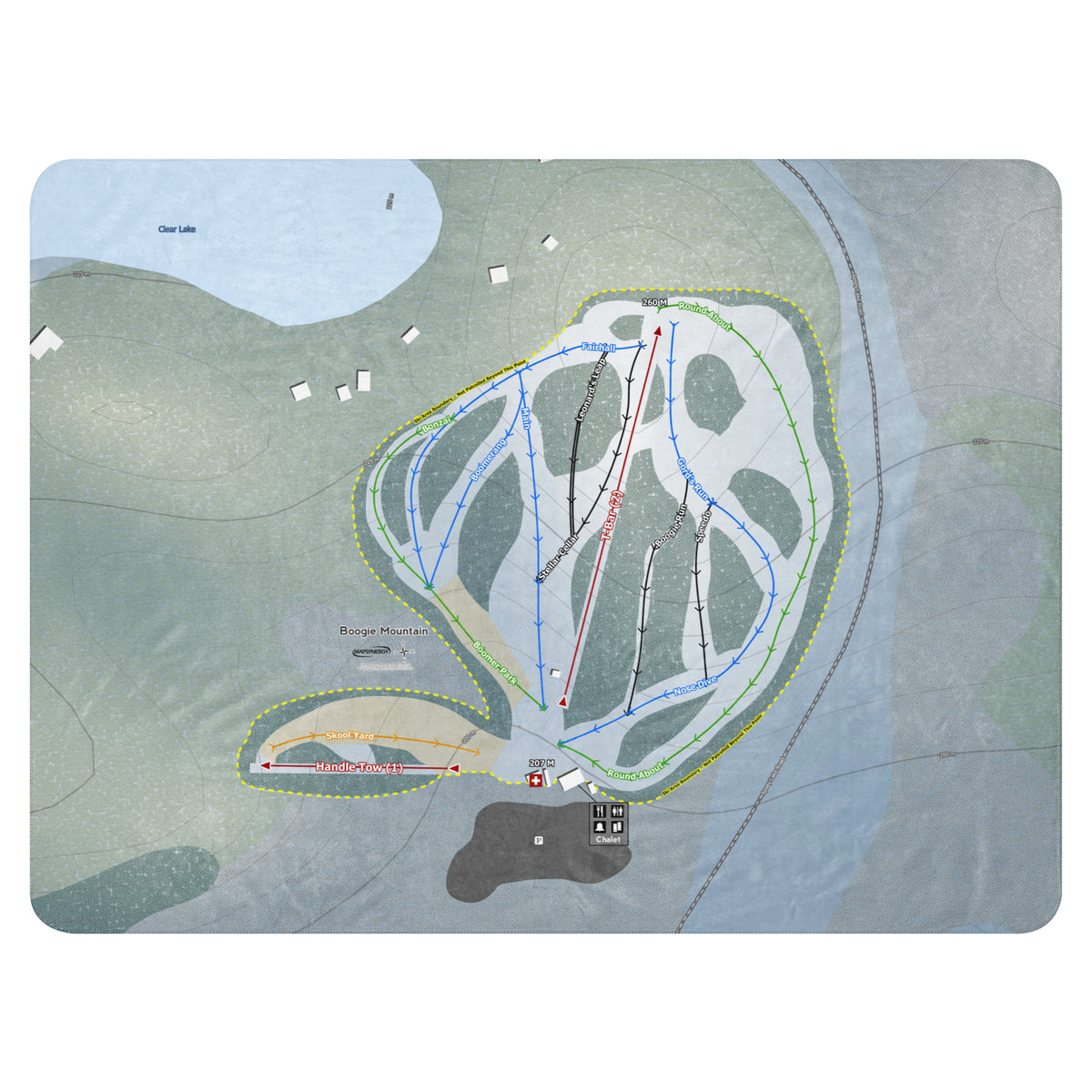 Boogie Mountain, Ontario Ski Resort Map Blanket