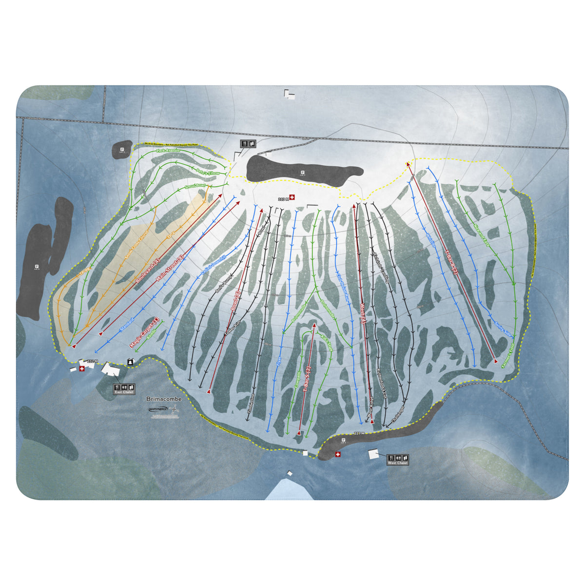 Brimacombe, Ontario Ski Resort Map Blanket