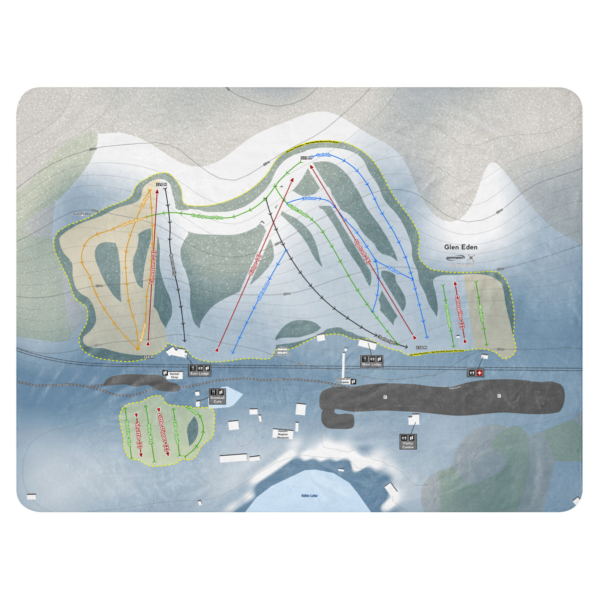 Glen Eden, Ontario Ski Resort Map Blanket