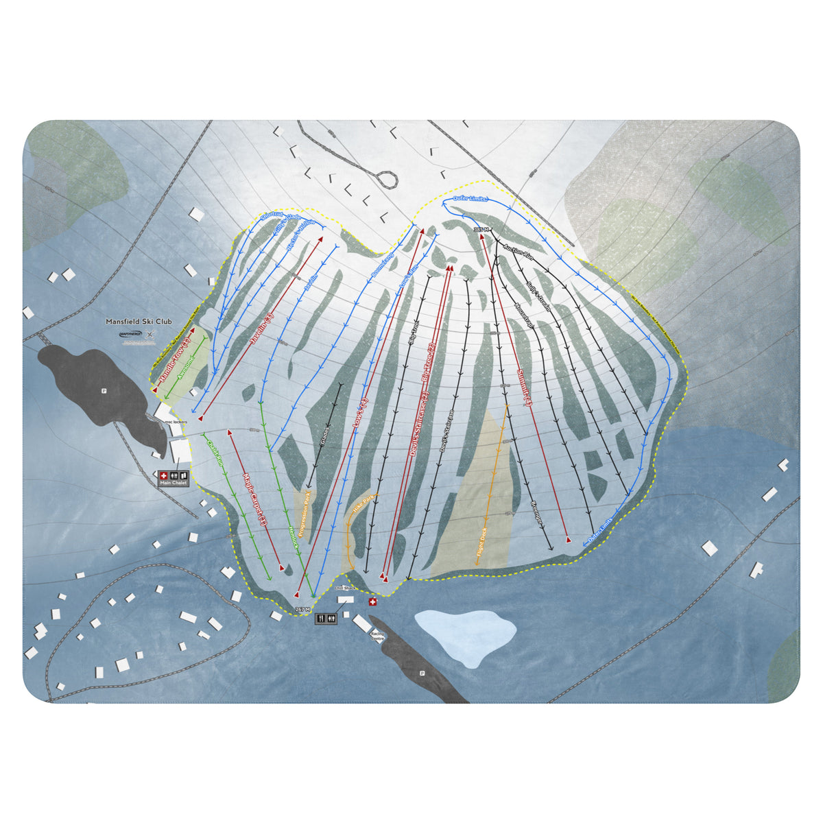 Mansfield Ski Club, Ontario Ski Resort Map Blanket