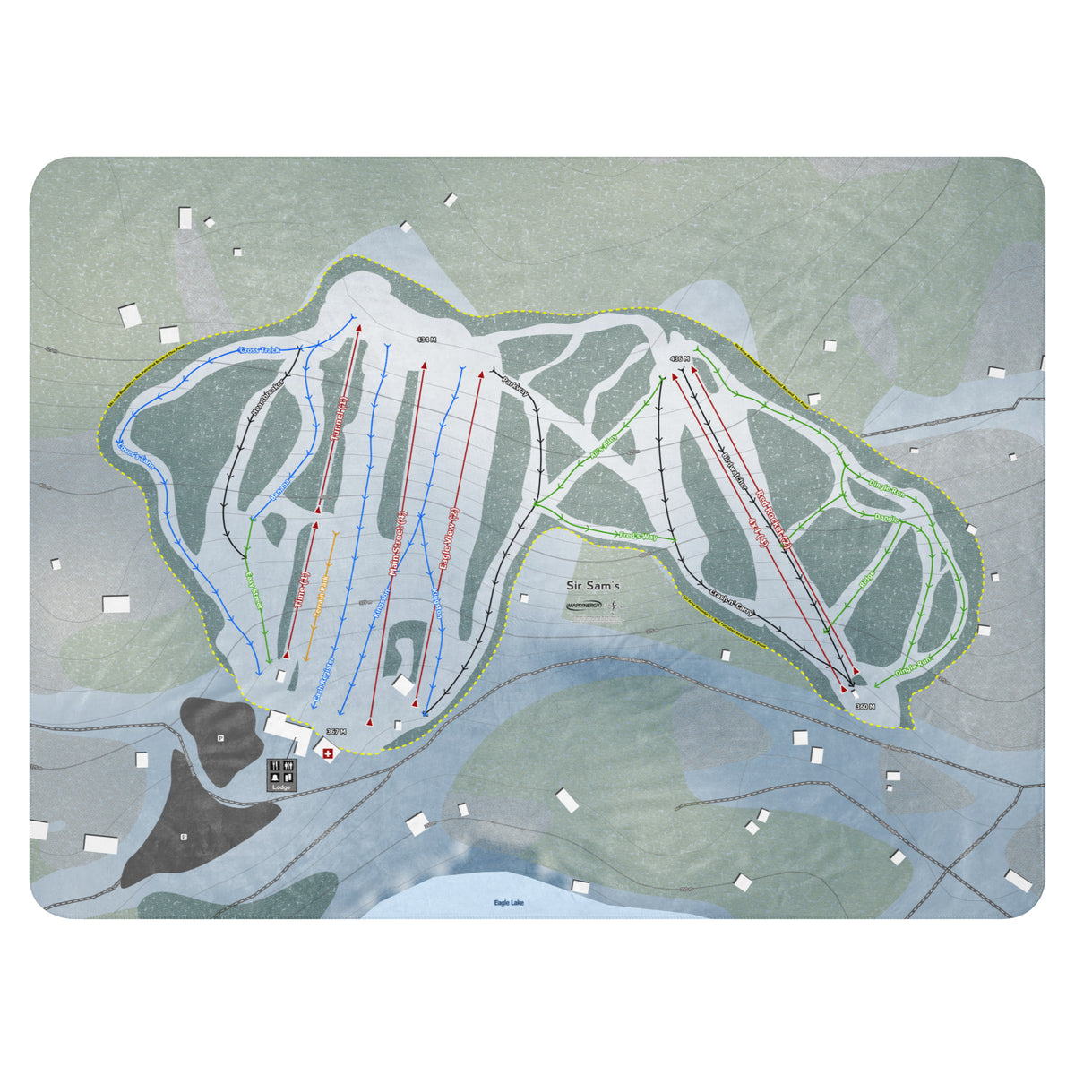 Sir Sam's, Ontario Ski Resort Map Blanket