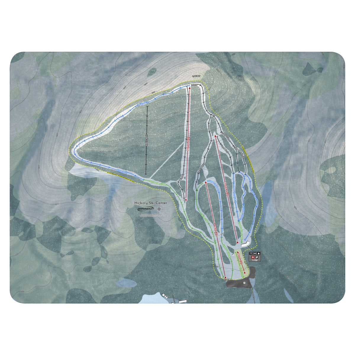 Hickory Ski Center, New York Ski Resort Map Blanket
