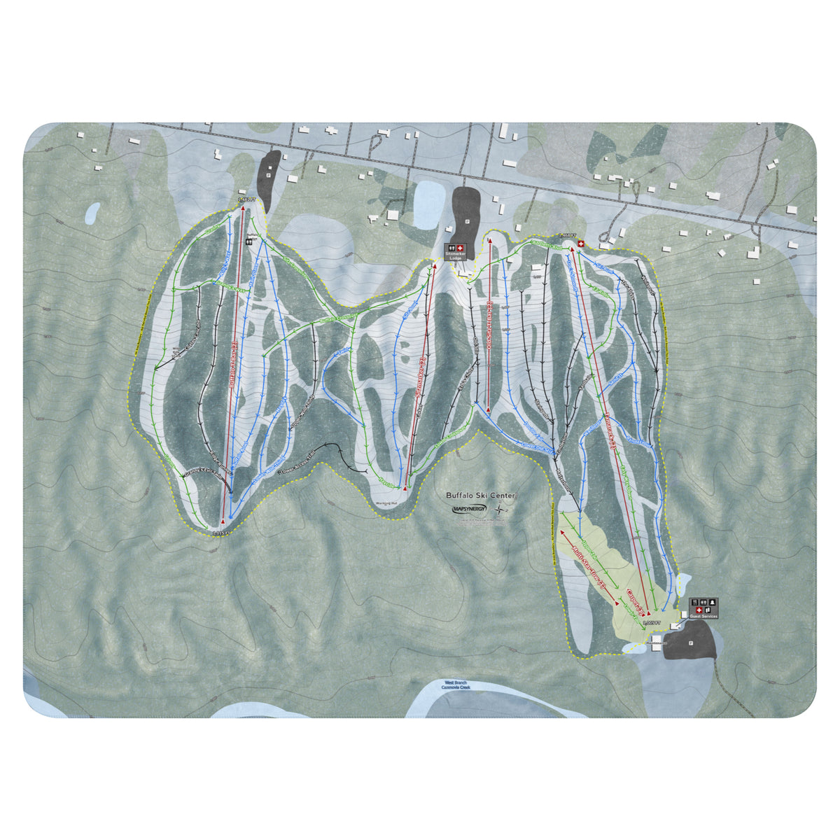 Buffalo Ski Center, New York Ski Resort Map Blanket