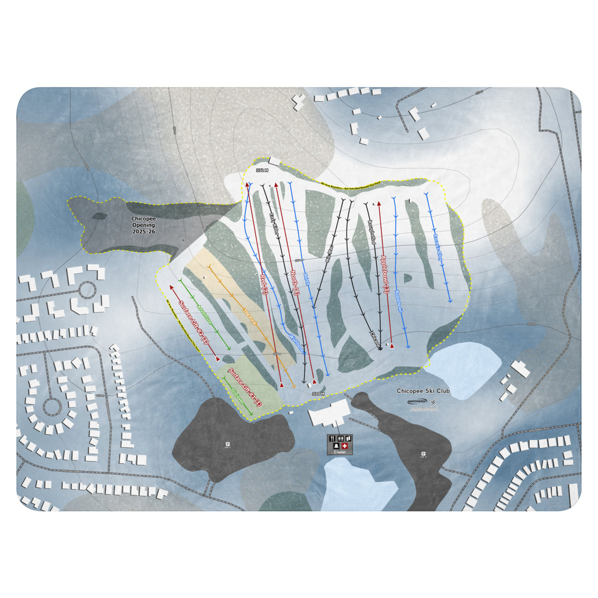 Chicopee Ski Club, Ontario Ski Resort Map Blanket