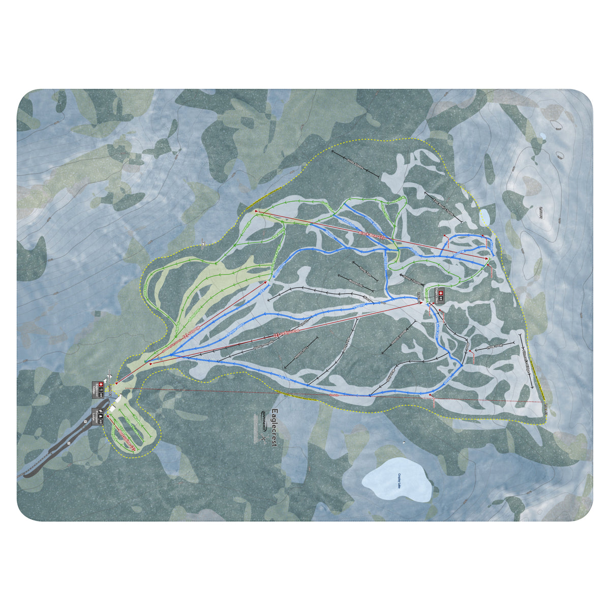 Eaglecrest, Alaska Ski Resort Map Blanket