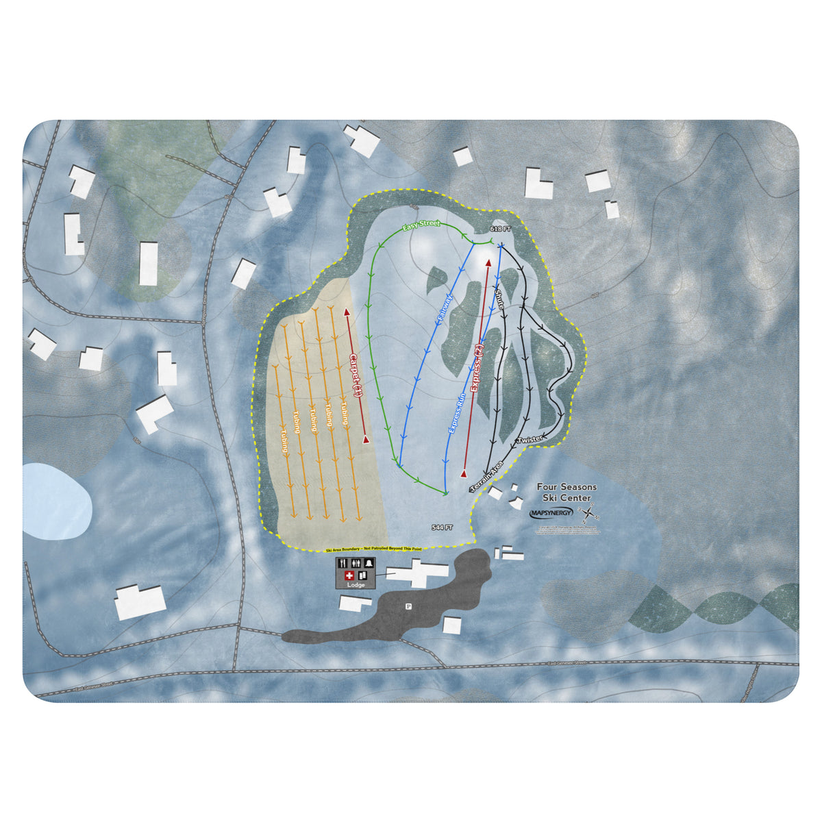 Four Seasons Ski Center, New York Ski Resort Map Blanket