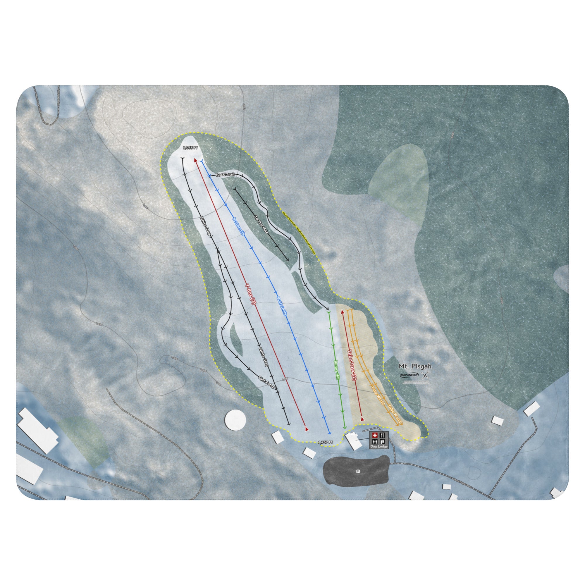 Mt. Pisgah, New York Ski Resort Map Blanket trail map
