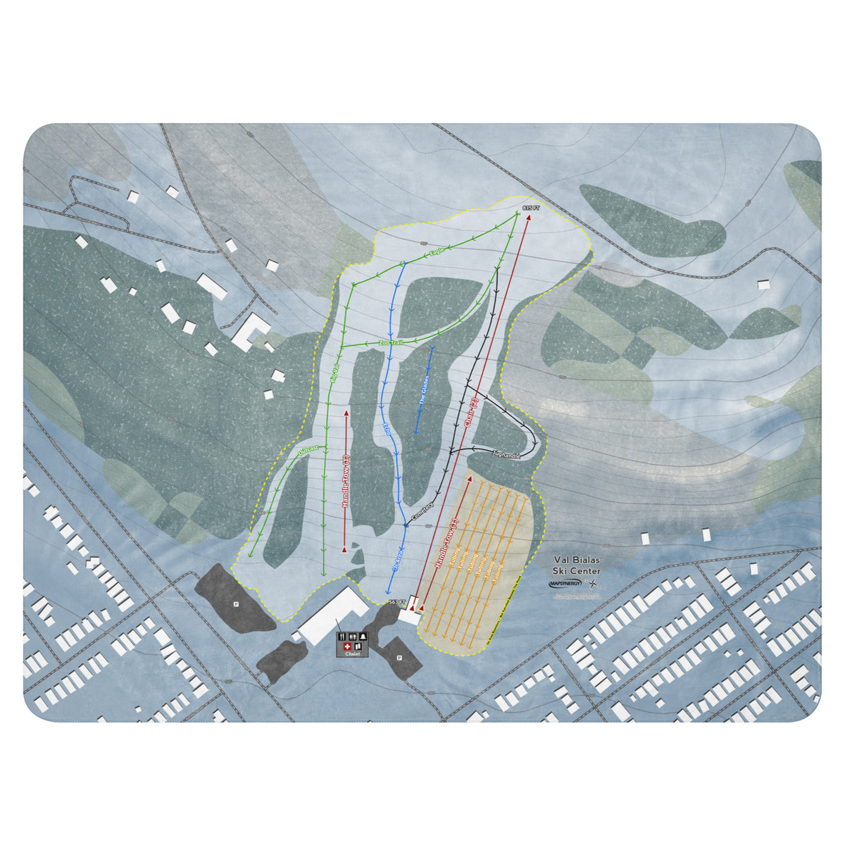 Val Bialas Ski Center, New York Ski Resort Map Blanket