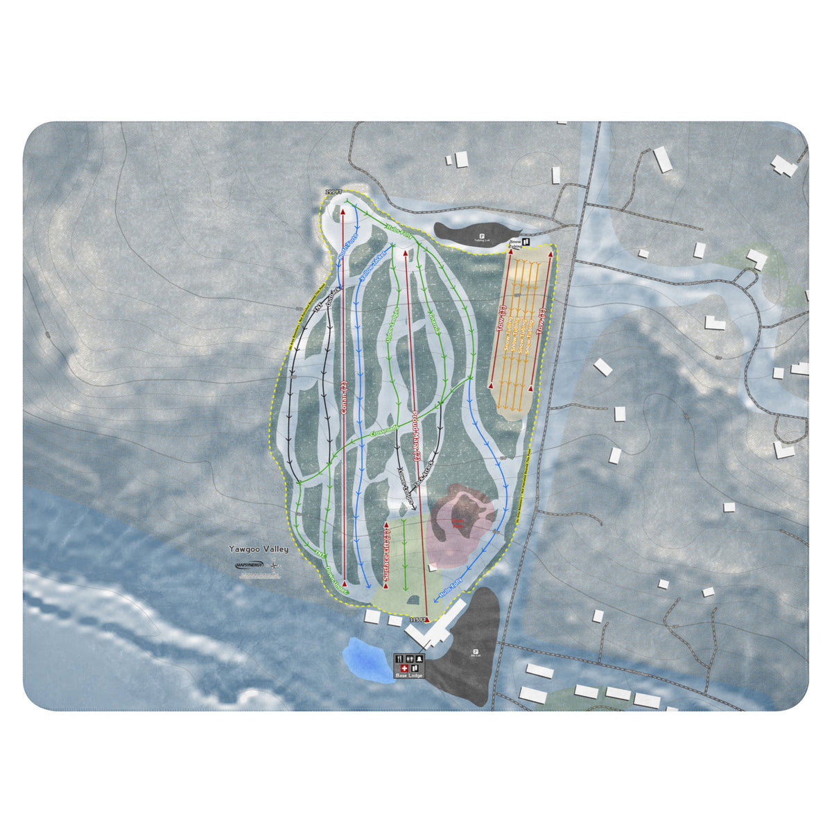 Yawgoo Valley, Rhode Island Ski Resort Map Blanket