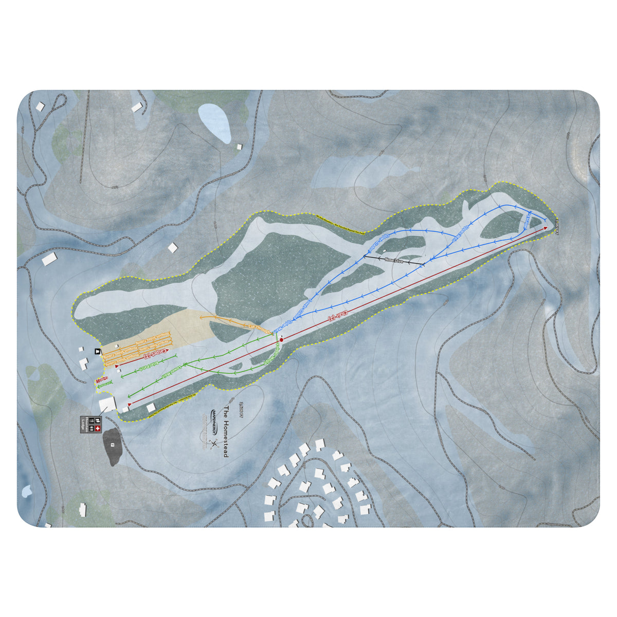 The Homestead, Virginia Ski Resort Map Blanket