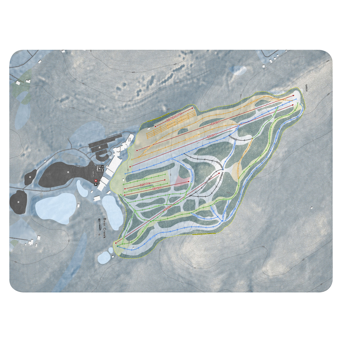 Bear Creek, Pennsylvania Ski Resort Map Blanket