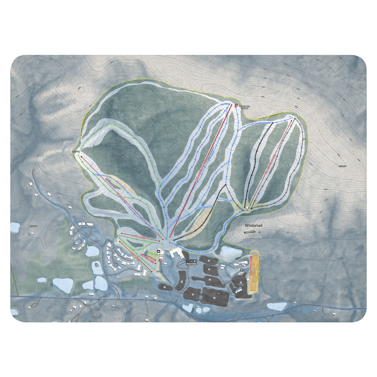 Whitetail, Pennsylvania Ski Resort Map Blanket