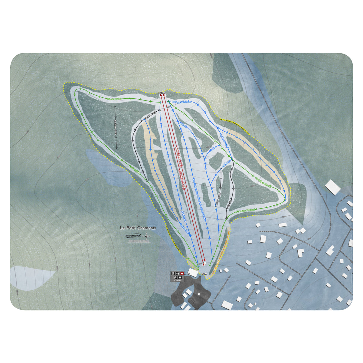 Le Petit Chamonix, Quebec Ski Resort Map Blanket