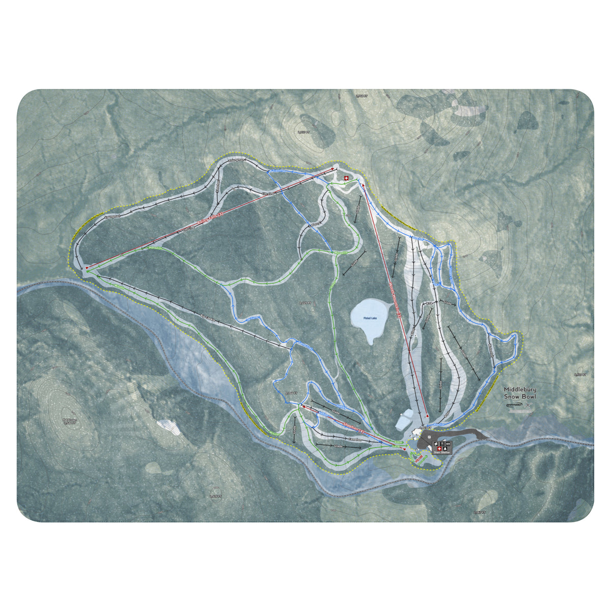 Middlebury Snow Bowl, Vermont Ski Resort Map Blanket