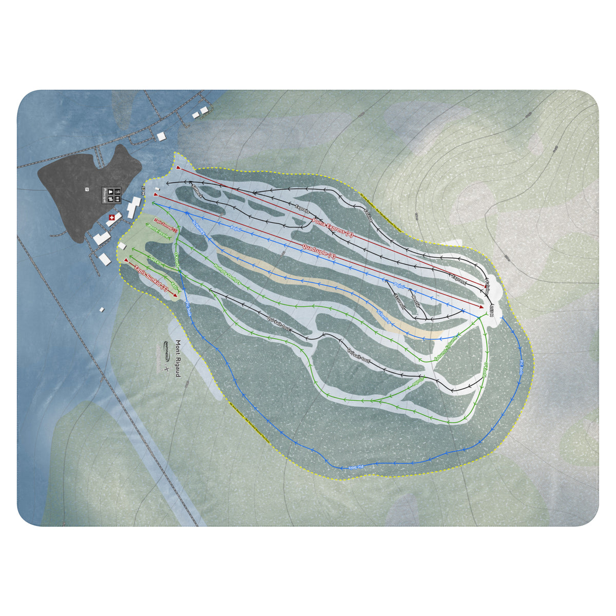 Mont Rigaud, Quebec Ski Resort Map Blanket