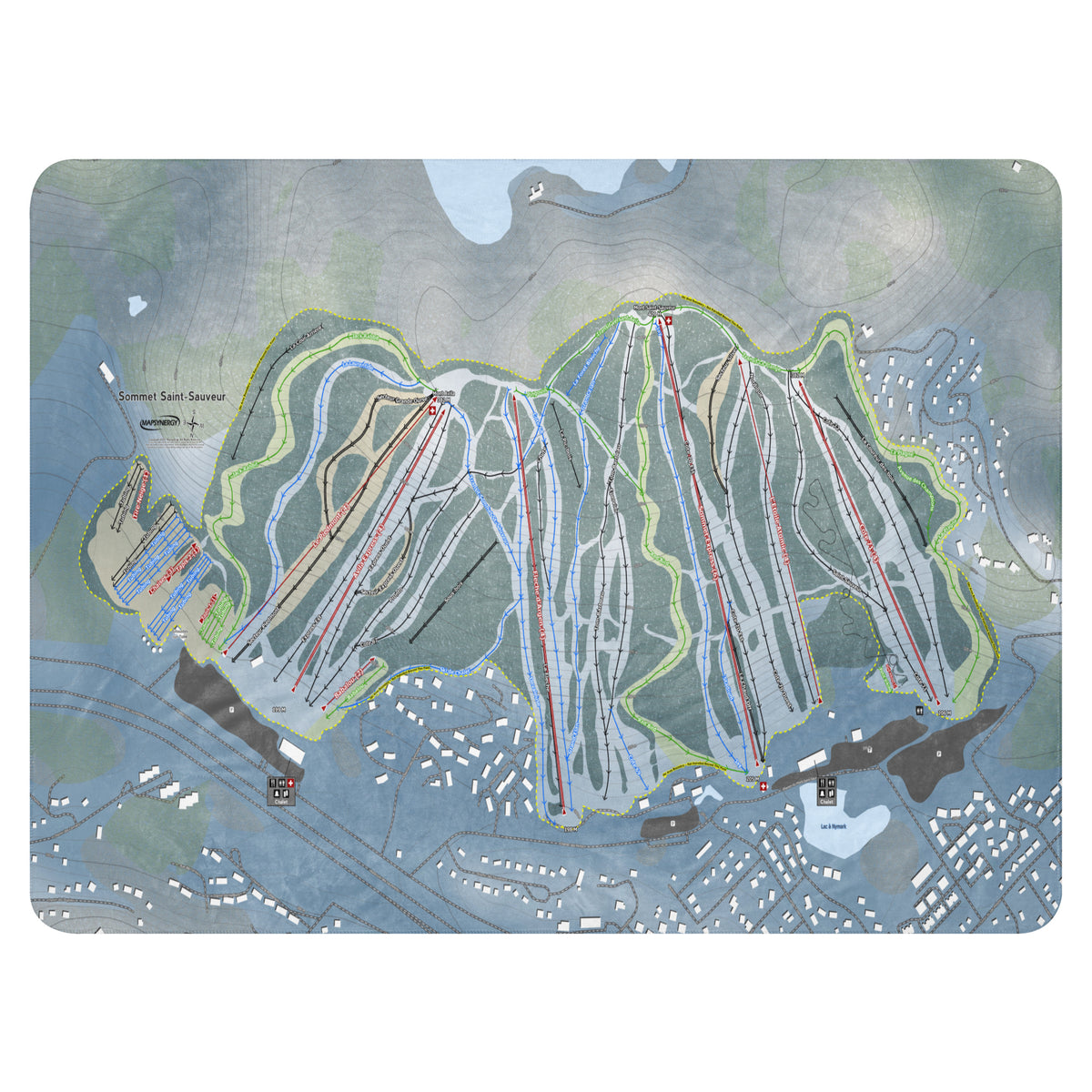 Sommet Saint-Sauveur, Quebec Ski Resort Map Blanket