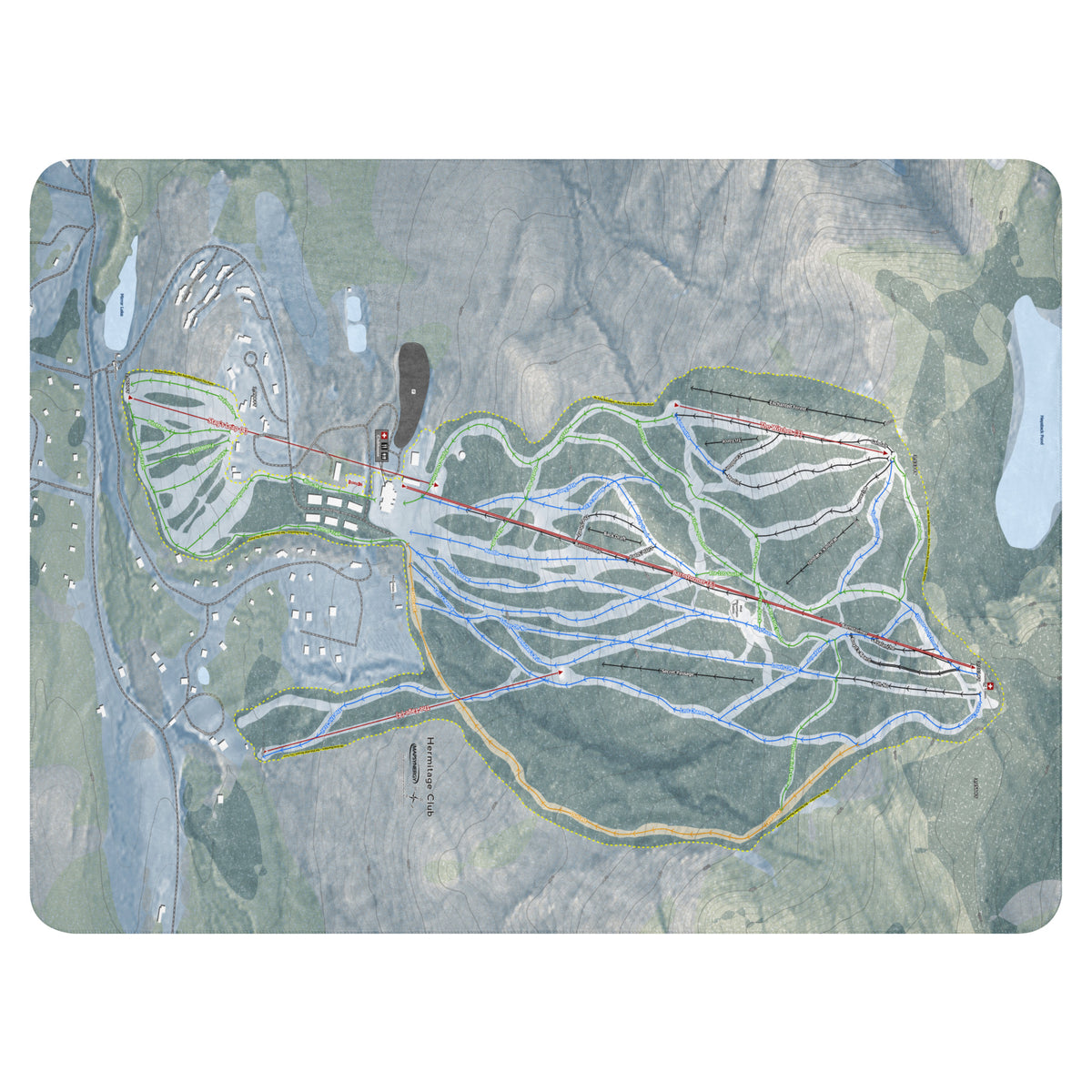 Hermitage Club, Vermont Ski Resort Map Blanket