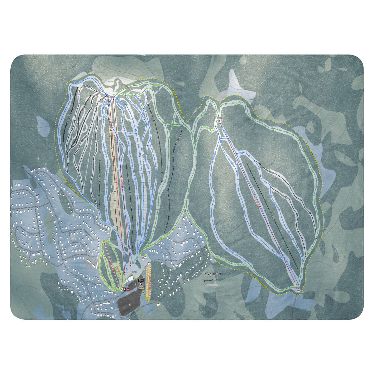 Le Valinouet, Quebec Ski Resort Map Blanket