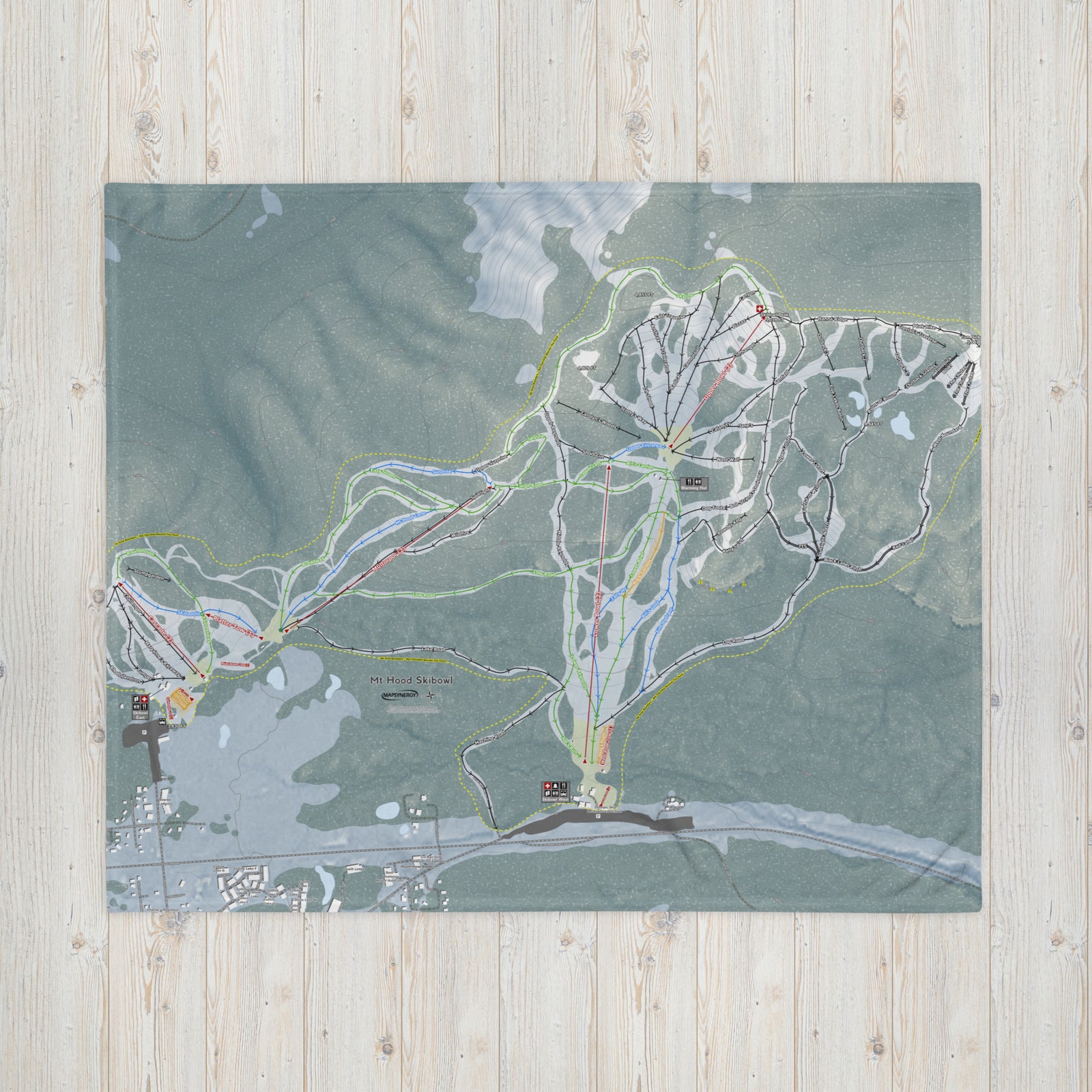 Mt Hood Skibowl, Oregon Ski Resort Map Blanket